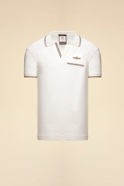 Polo estiva uomo cotone stretch Aeronautica Militare