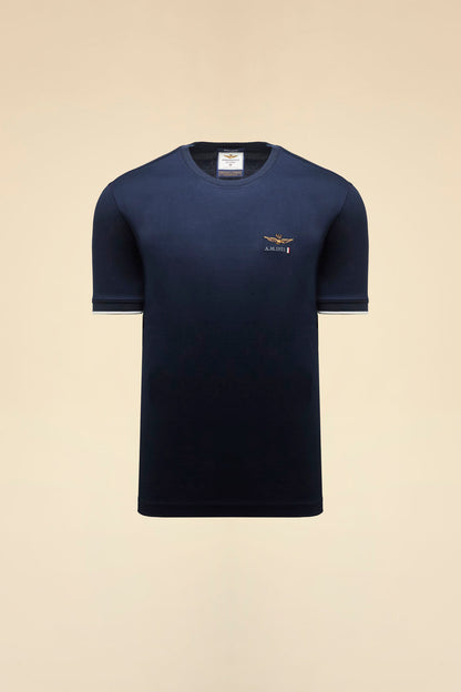 Maglia estiva uomo blu navy Aeronautica Militare