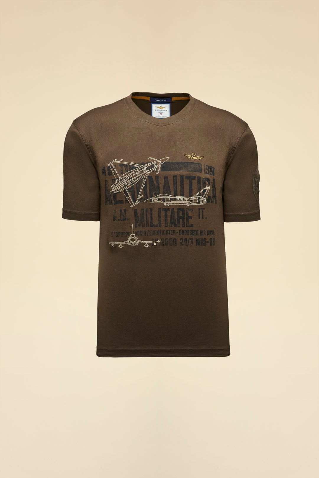 Maglietta casual uomo Aeronautica Militare cotone girocollo
