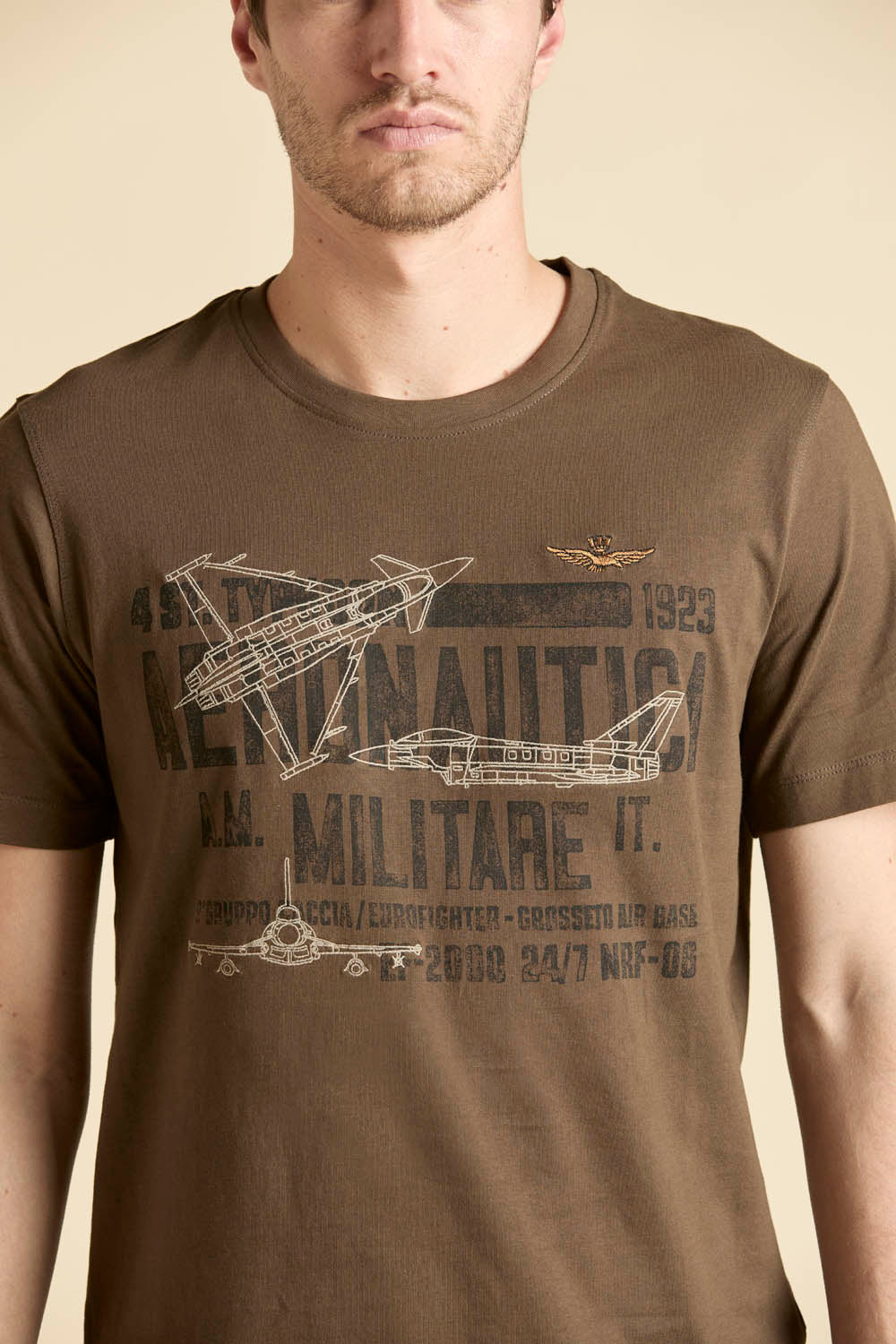 Maglia uomo Aeronautica Militare grafica sul petto