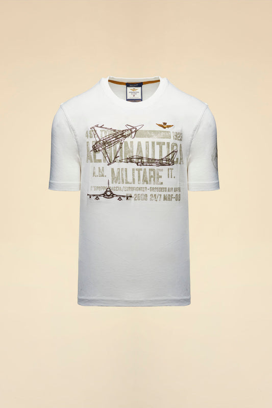 Aeronautica Militare T-shirt uomo girocollo stampa 4° Stormo  261TS2535UJ00641 73062