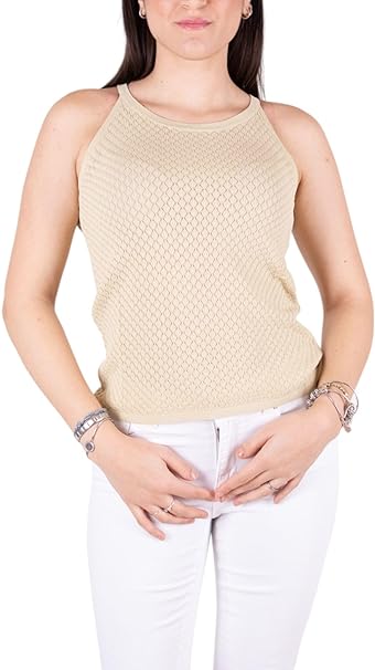 Fracomina knitted top sand maglia donna