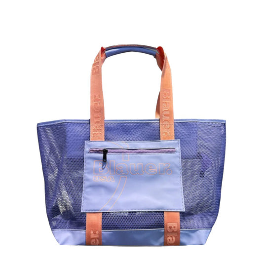 Borsa donna Blauer Gofan01 in rete con logo e tasca frontale – 32x34x21 cm