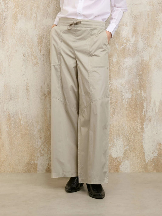 Pantaloni donna Blauer Harlem a palazzo con coulisse e tasche applicate