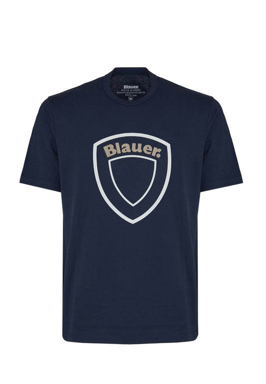 T-shirt uomo Blauer Hallet con stampa frontale e logo