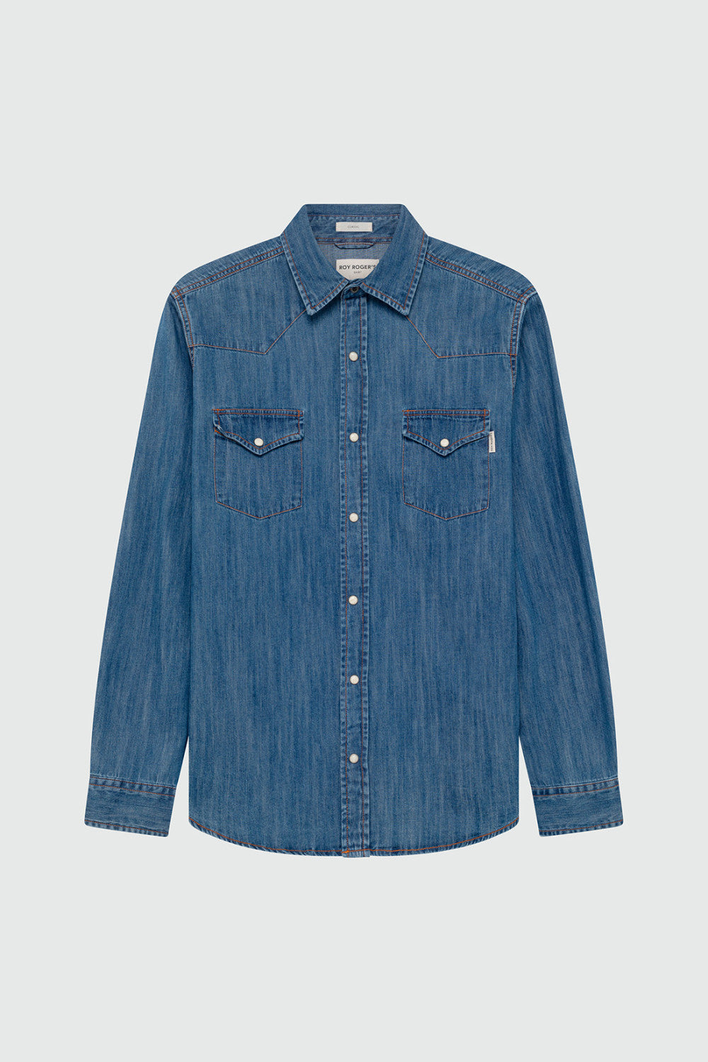 roy rogers camicia uomo denim blu prodotto isolato
