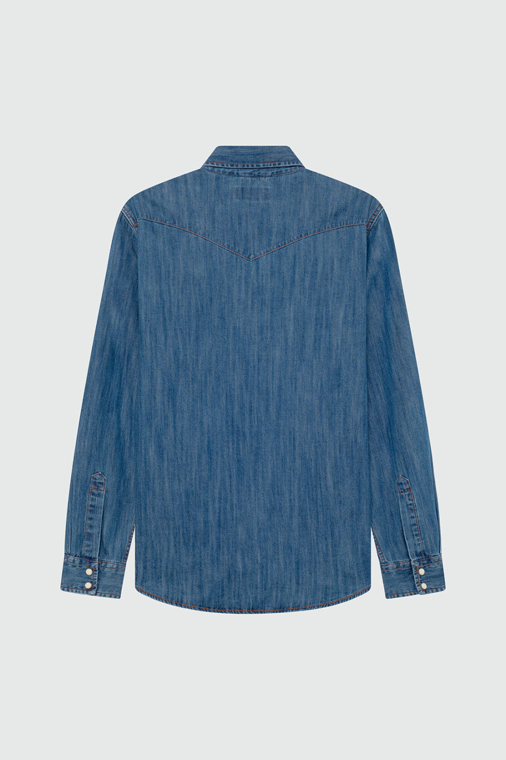 roy rogers camicia uomo denim blu prodotto isolato retro