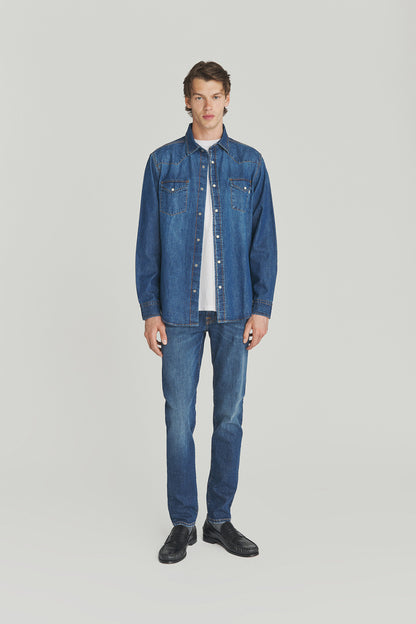 Roy Roger's camicia uomo Martin Bruce denim
