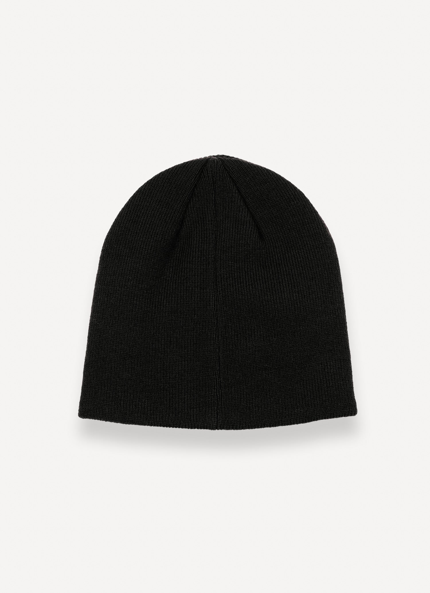 Cappello beanie unisex Colmar nero a costine con interno a contrasto e logo laterale dietro