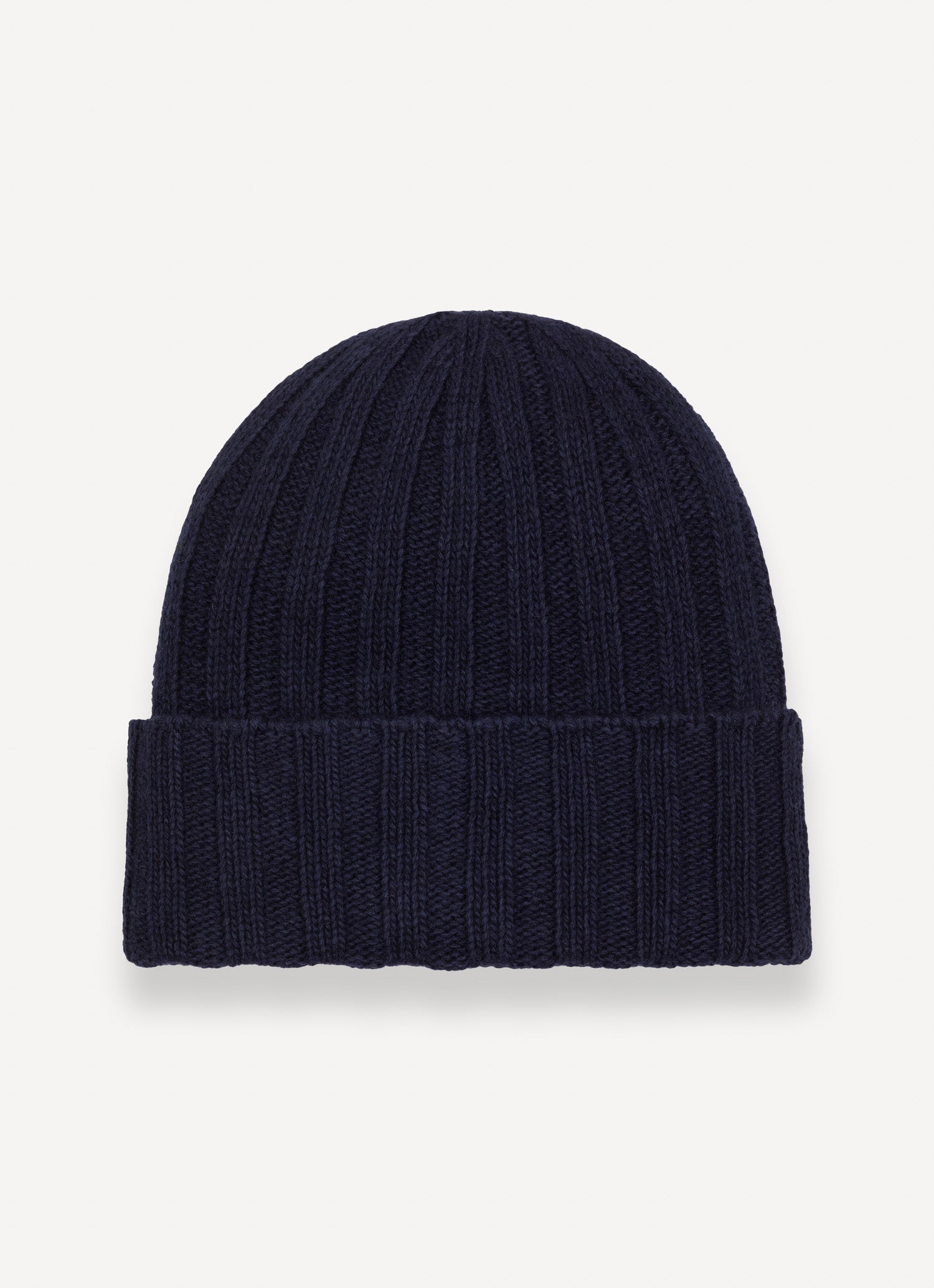 Cappello unisex Colmar a coste larghe blu in lana e cashmere riciclato con logo laterale retro