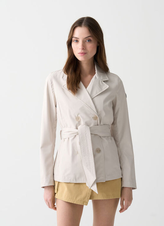Trench donna corto Colmar in softshell leggero con cintura, impermeabile e traspirante