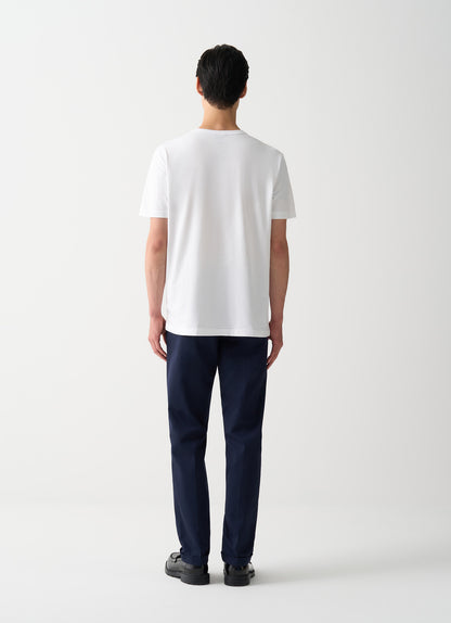 T-shirt uomo Colmar girocollo in cotone bianco con logo tono su tono dietro
