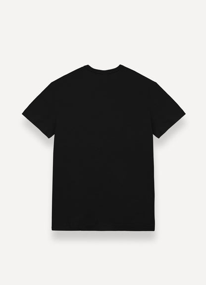 T-shirt uomo Colmar girocollo in cotone nero con logo tono su tono dietro