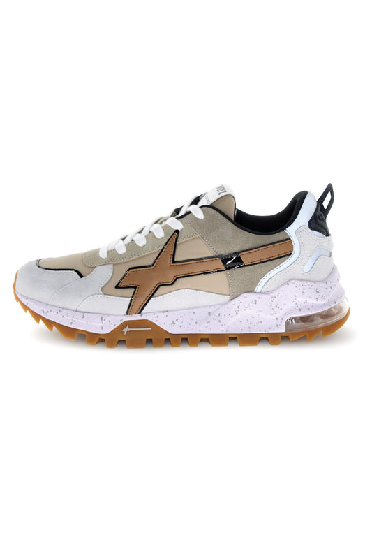 W6YZ Men's BREEZE 3-M Sneaker in Suede and Technical Fabric