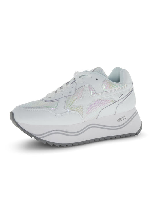 Sneakers donna W6YZ Deva running style in suede e tessuto tecnico