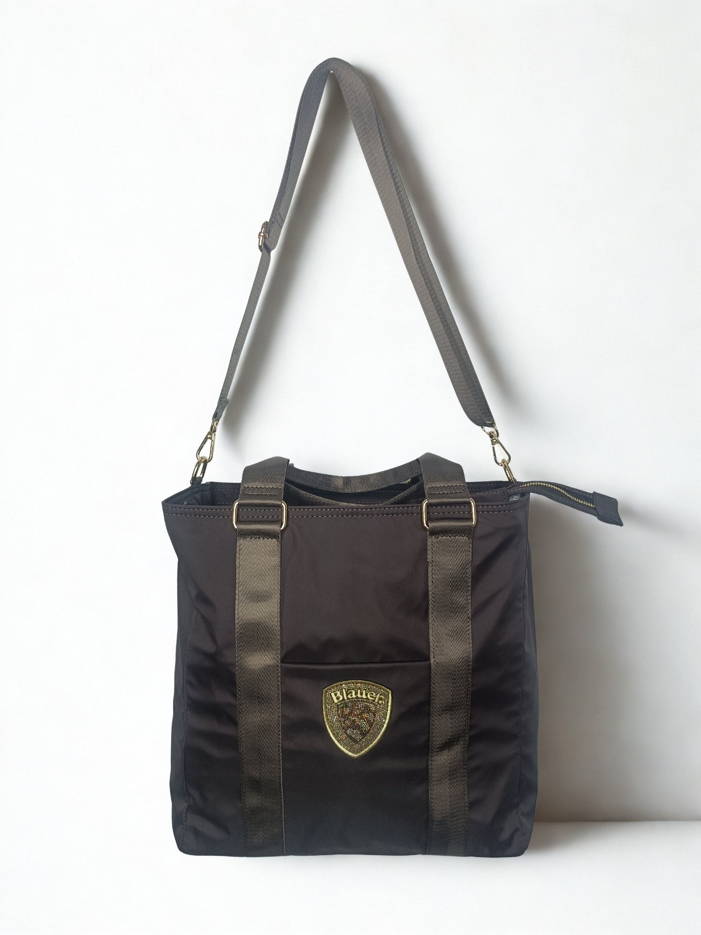 borsa donna Blauer tote bag nylon vista frontale
