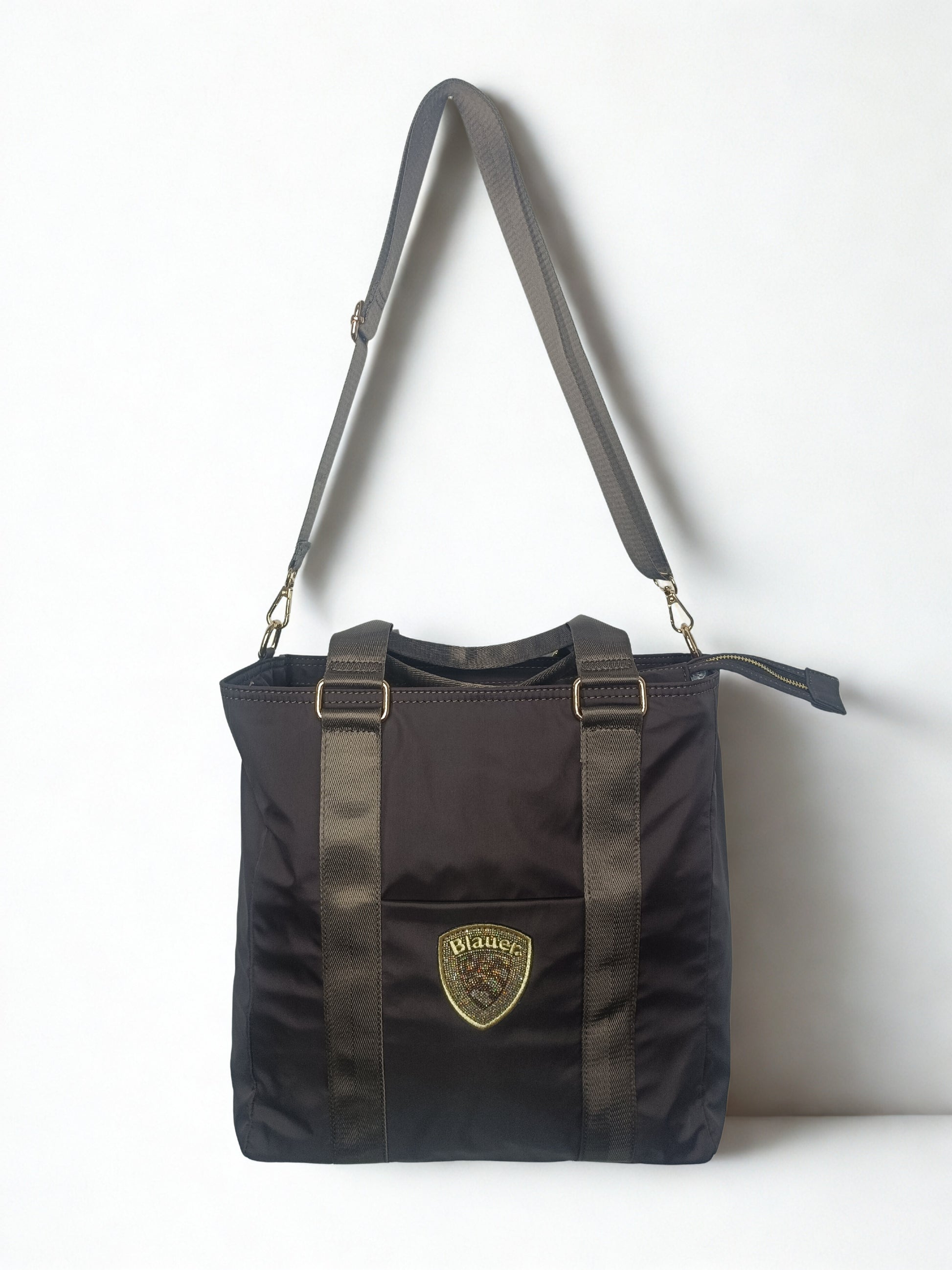 borsa donna Blauer tote bag nylon vista frontale
