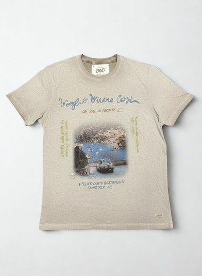Bob Men's Printed Jersey T-shirt PRINT90 BROWN