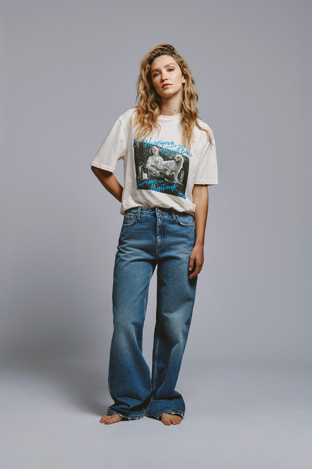 t-shirt donna off white Roy Roger’s outfit casual