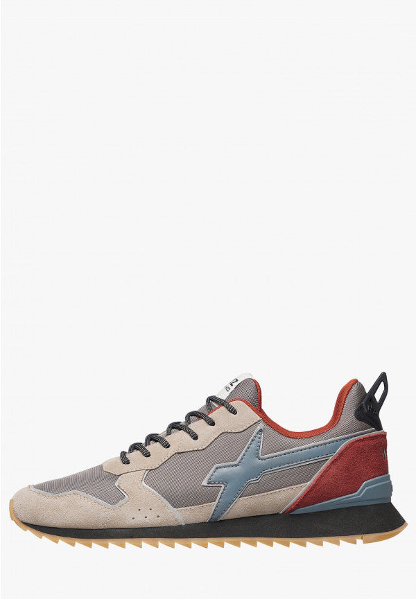 W6yz scarpe uomo  JET-M. - Sneakers in tessuto tecnico e suede
Tortora - Grigio. 2013560132D70