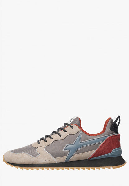 W6yz scarpe uomo  JET-M. - Sneakers in tessuto tecnico e suede
Tortora - Grigio. 2013560132D70