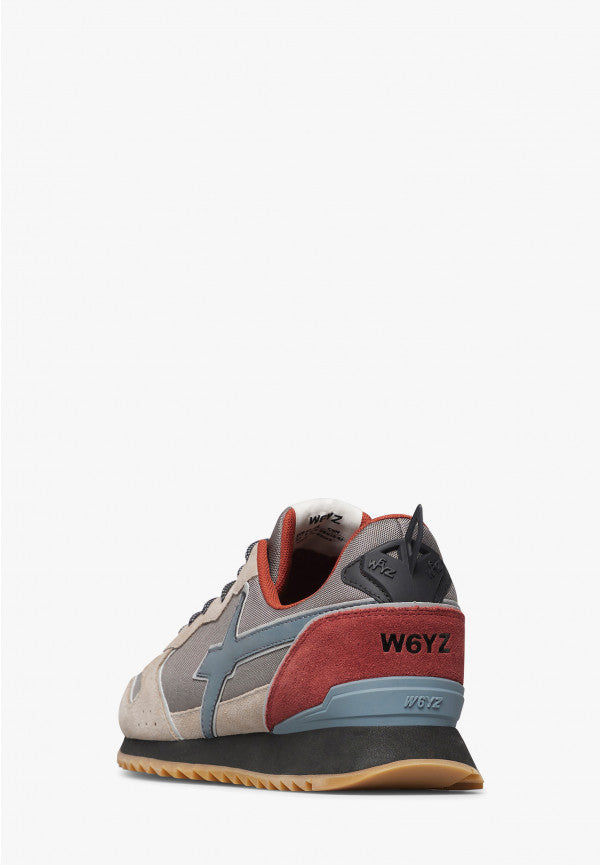 W6yz scarpe uomo  JET-M. - Sneakers in tessuto tecnico e suede
Tortora - Grigio. 2013560132D70