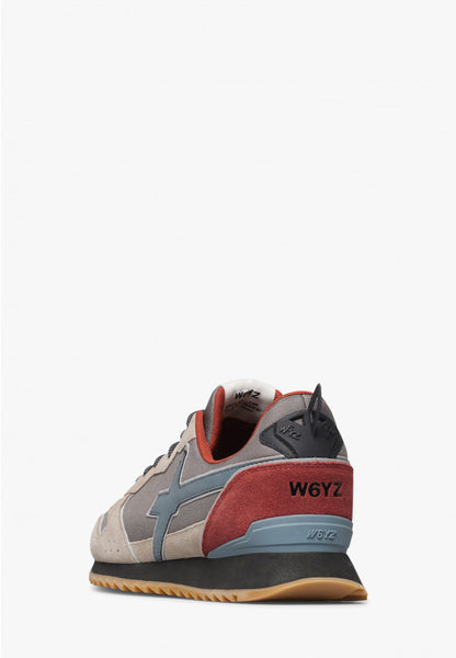 W6yz scarpe uomo  JET-M. - Sneakers in tessuto tecnico e suede
Tortora - Grigio. 2013560132D70