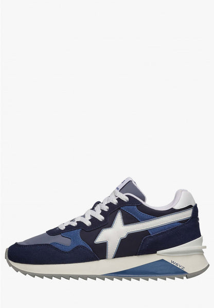 W6yz scarpa uomo YAK-M. - Sneakers in tessuto tecnico e suede - Navy