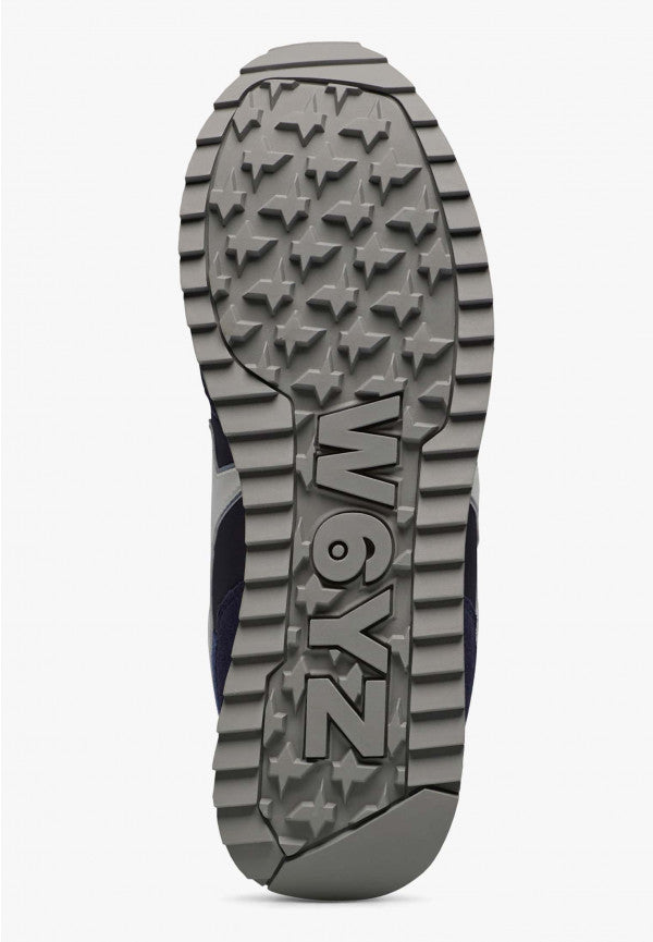 W6yz scarpa uomo YAK-M. - Sneakers in tessuto tecnico e suede - Navy