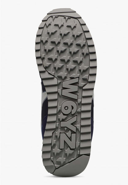 W6yz scarpa uomo YAK-M. - Sneakers in tessuto tecnico e suede - Navy