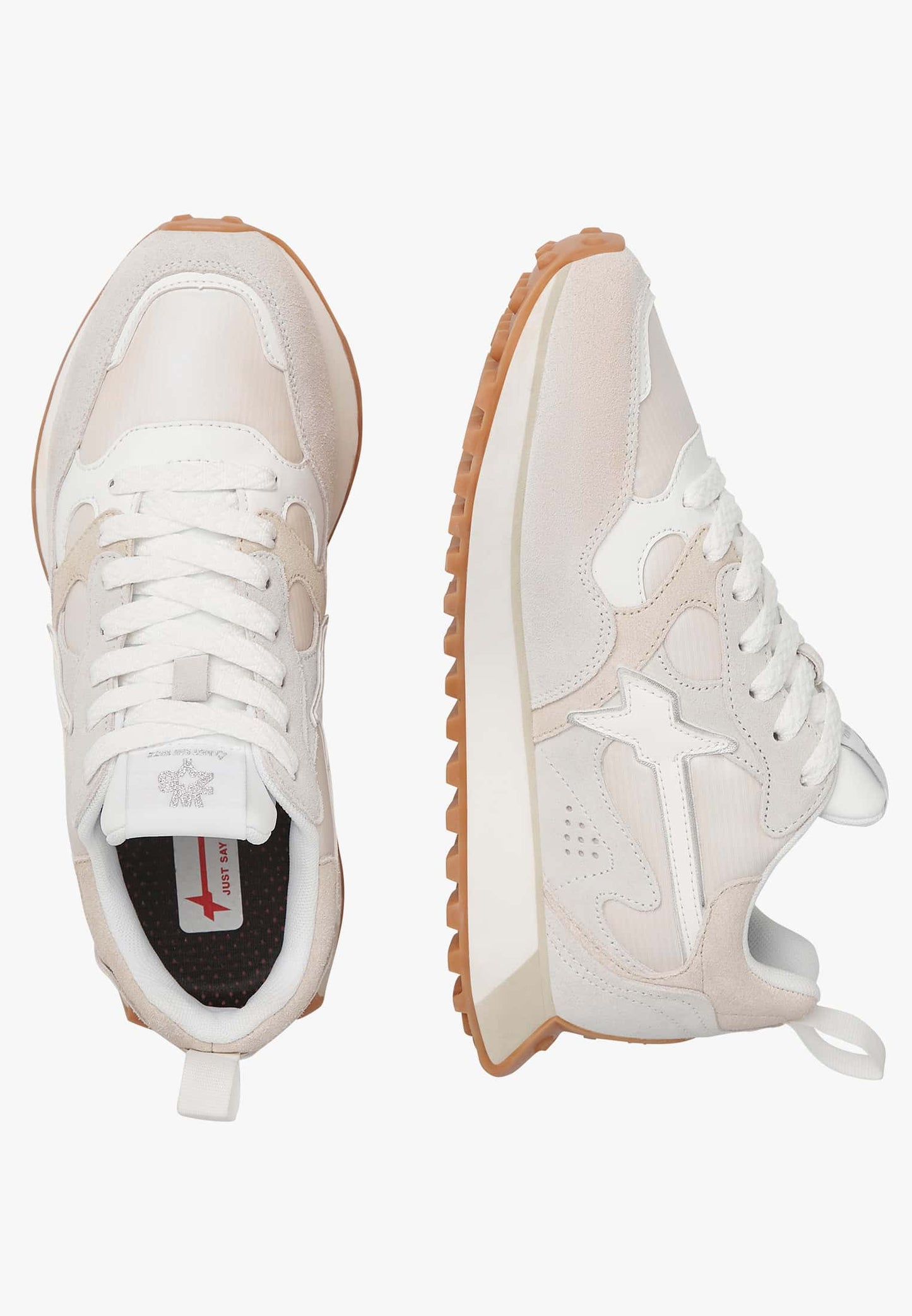 W6yz scarpa donna home  loop-uni. - sneakers in suede e tessuto tecnico - White-Beige
2018285061N30