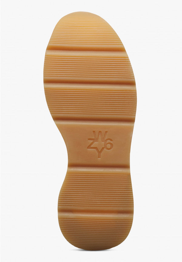 W6yz scarpe donna SARAH-W. - Sneakers in suede e tessuto tecnico - Beige-Bianco