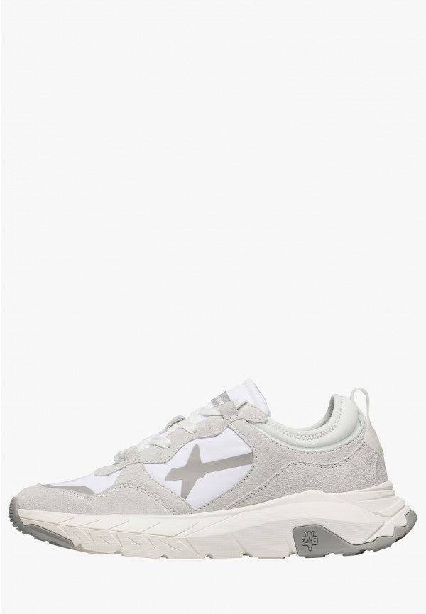 W6yz scarpa uomo mod NEXT-M Sneakers in tessuto tecnico e suede - Bianco 2018631010N01