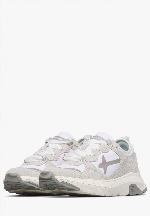 W6yz scarpa uomo mod NEXT-M Sneakers in tessuto tecnico e suede - Bianco 2018631010N01