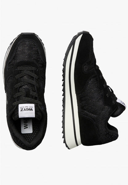 W6yz scarpe donna  JET-W. - Sneakers in suede e tessuto tecnico - Nero 2018635151A01