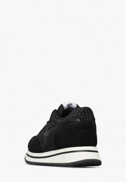 W6yz scarpe donna  JET-W. - Sneakers in suede e tessuto tecnico - Nero 2018635151A01