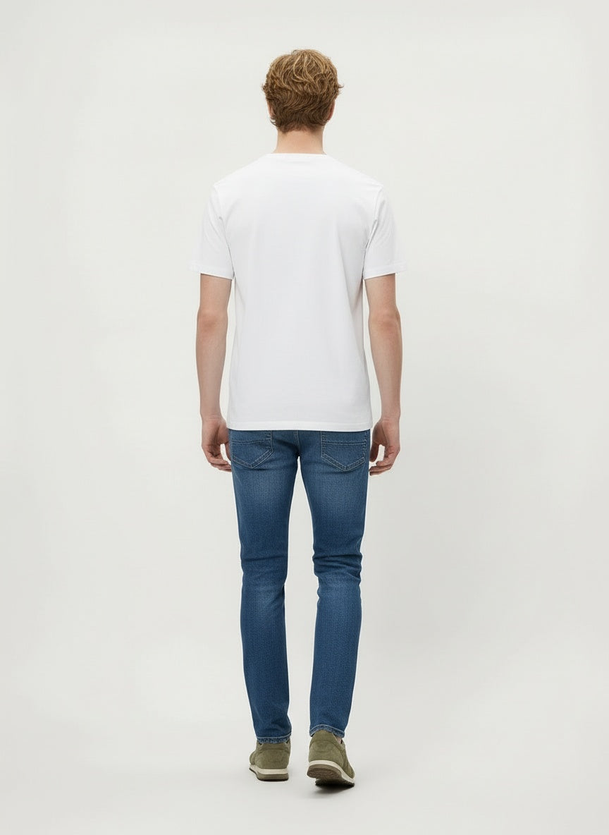 tshirt uomo casual con tasca denim
retro