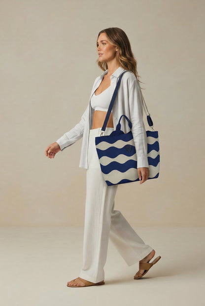 Borsa donna Blauer indossata outfit estivo