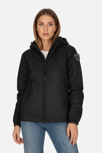 Giubbotto Blauer donna nero con cappuccio vista frontale