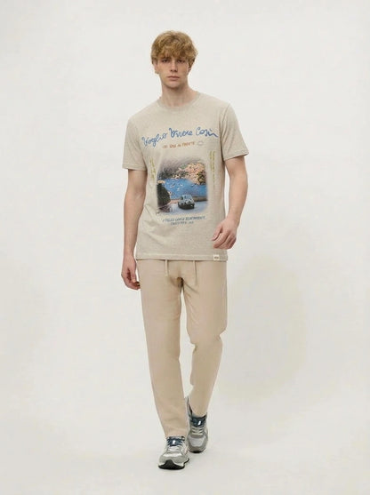 Bob Men's Printed Jersey T-shirt PRINT90 BROWN