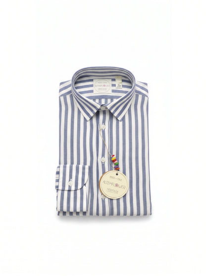 Altemflower striped linen blend shirt 55% linen 45% cotton 9238 015