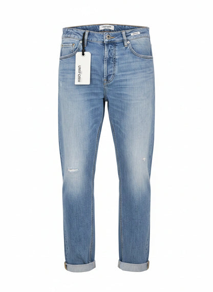 Men's Uniform Jeans Barney Comfort Blue Denim 8 oz – Regular Slim Fit Stretch