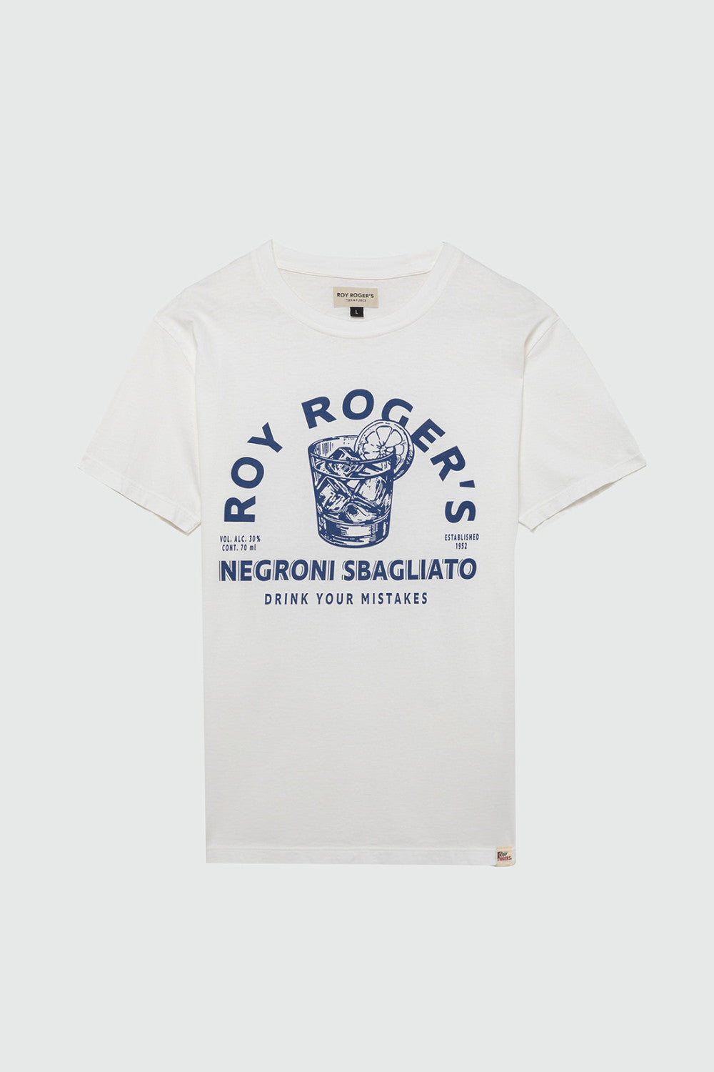 Roy Roger's Men's T-shirt Jersey Negroni sbagliato stone dye