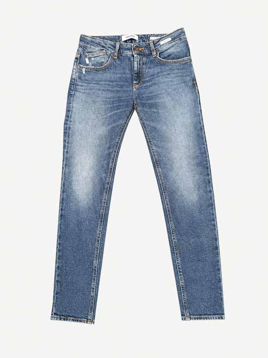Uniform Jeans uomo NEW DENVER COMFORT BLUE DENIM 11 OZ NORMAL CROTCH SLIM FIT - AMERICAN POCKETS - 98,5% Cotone 1,5% Elastan - immagine 1