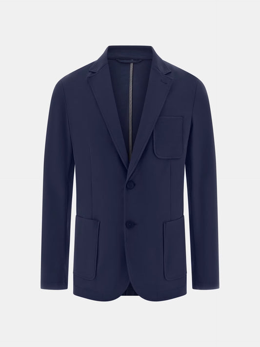 Blazer monopetto blu da uomo Guess Tyron con tasche e revers classico fronte