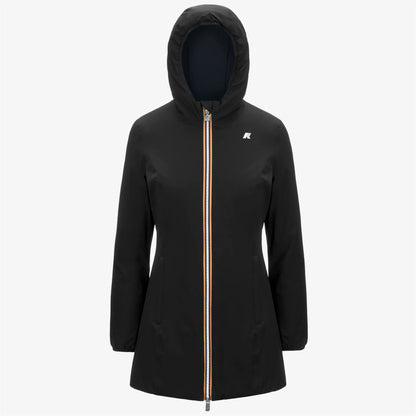 K-WAY Denise Capospalla donna Giacca Calda Reversibile Donna Nera Blu con Imbottitura Sintetica .K6128UW