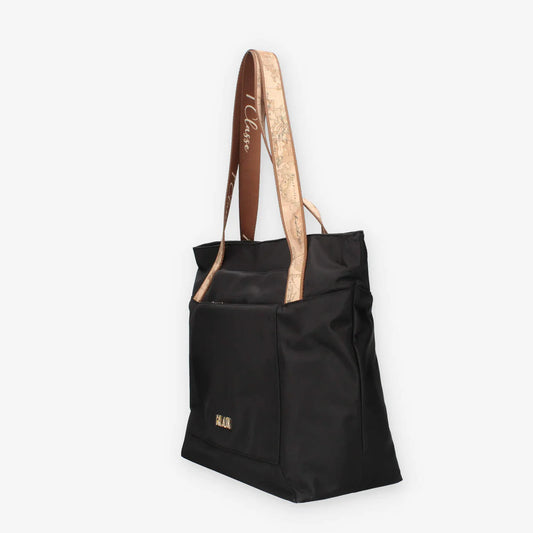 Schwarze Schultertasche und Geo Classic Shopper für Damen der 1. Klasse