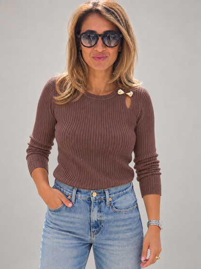 Lolita Maglia donna pull madonna coste con accessorio LO26018W - immagine 5