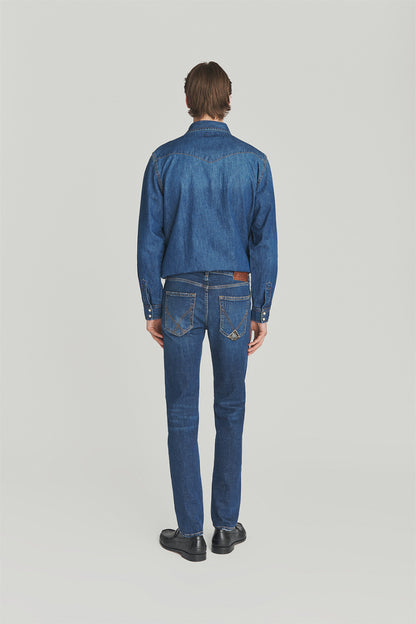 Jeans Uomo Roy Roger's 517 man denim elast. Wash 52