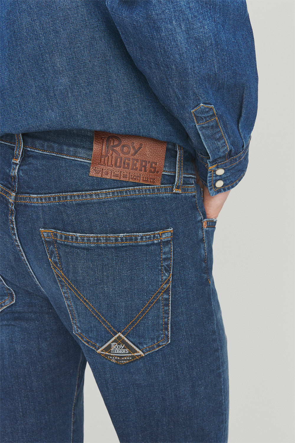 Jeans Uomo Roy Roger's 517 man denim elast. Wash 52